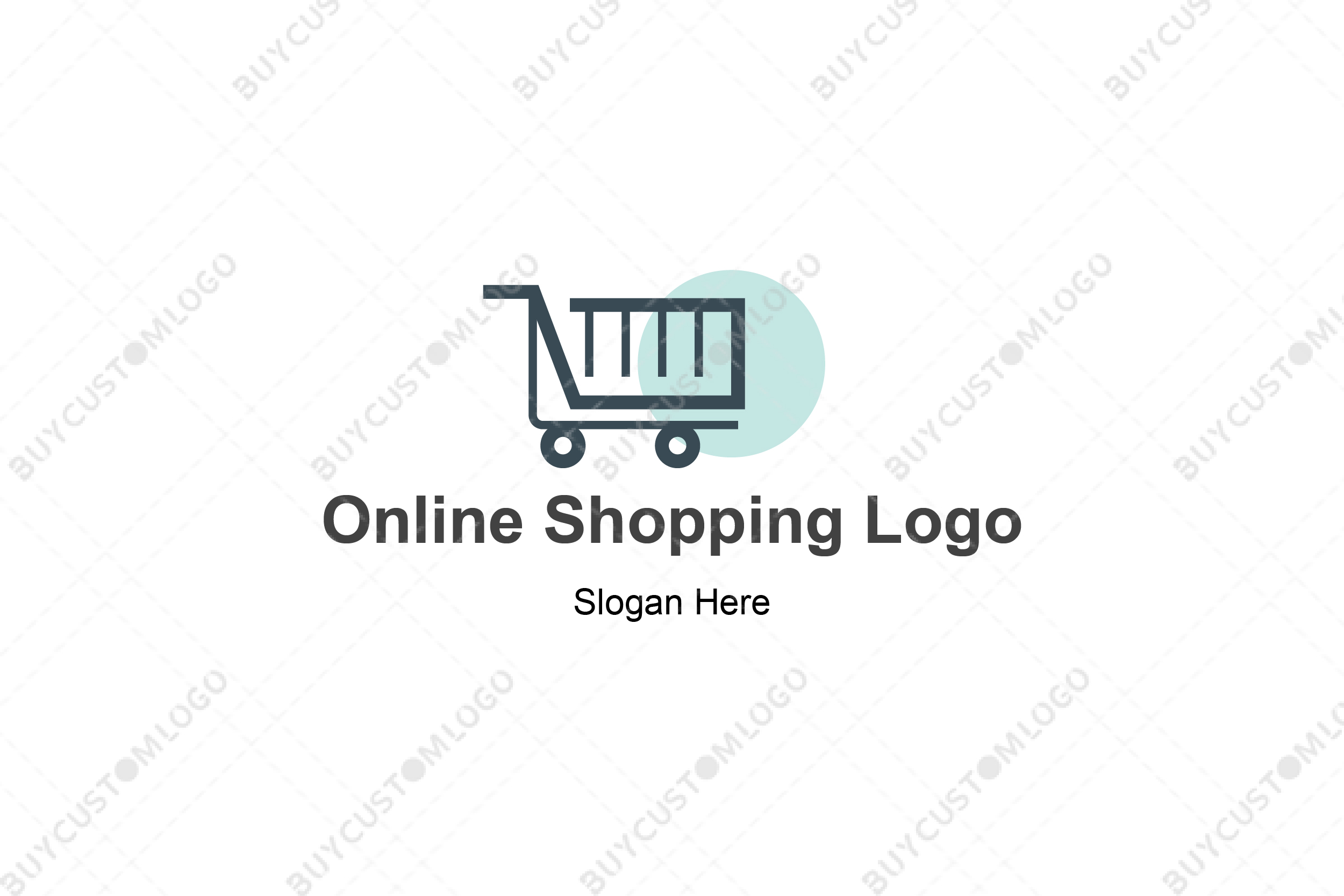 modified shopping cart and cyan sun logo